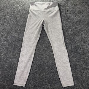 Athleta Elation Textured Tight Womens M Peach Floral Cropped Performance Legging